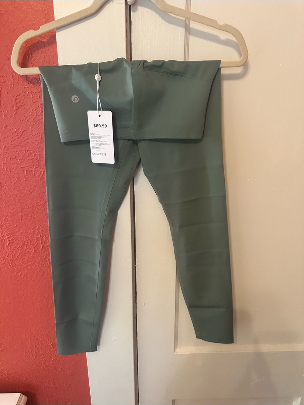 Comfelie High Waist Leggings in Olive Green